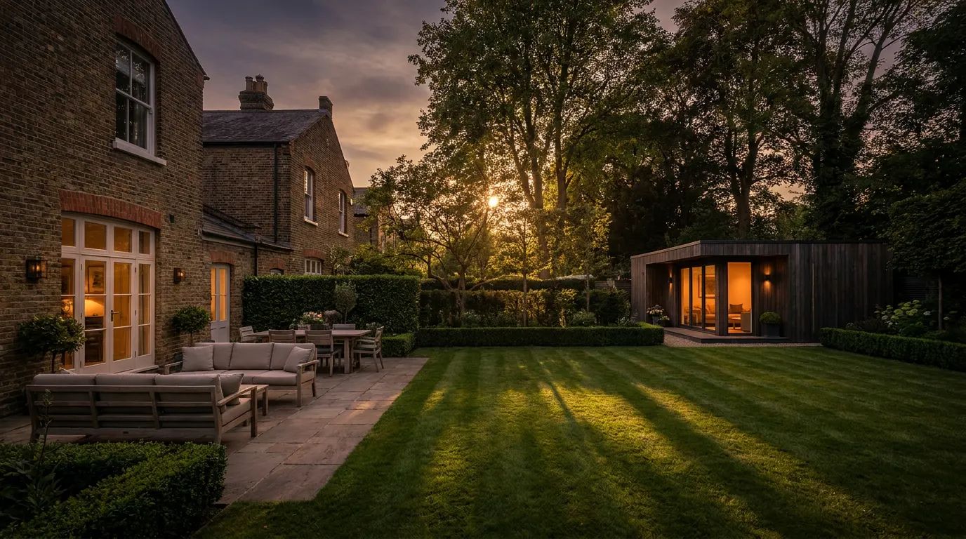 The garden at golden hour